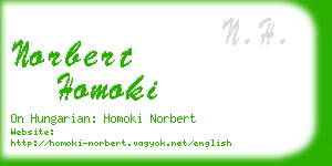 norbert homoki business card